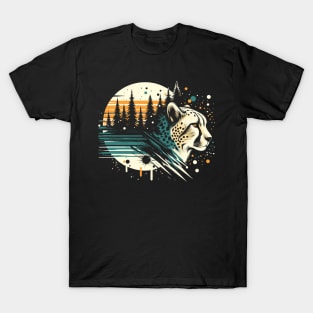 head cheetah forest t-shirt T-Shirt